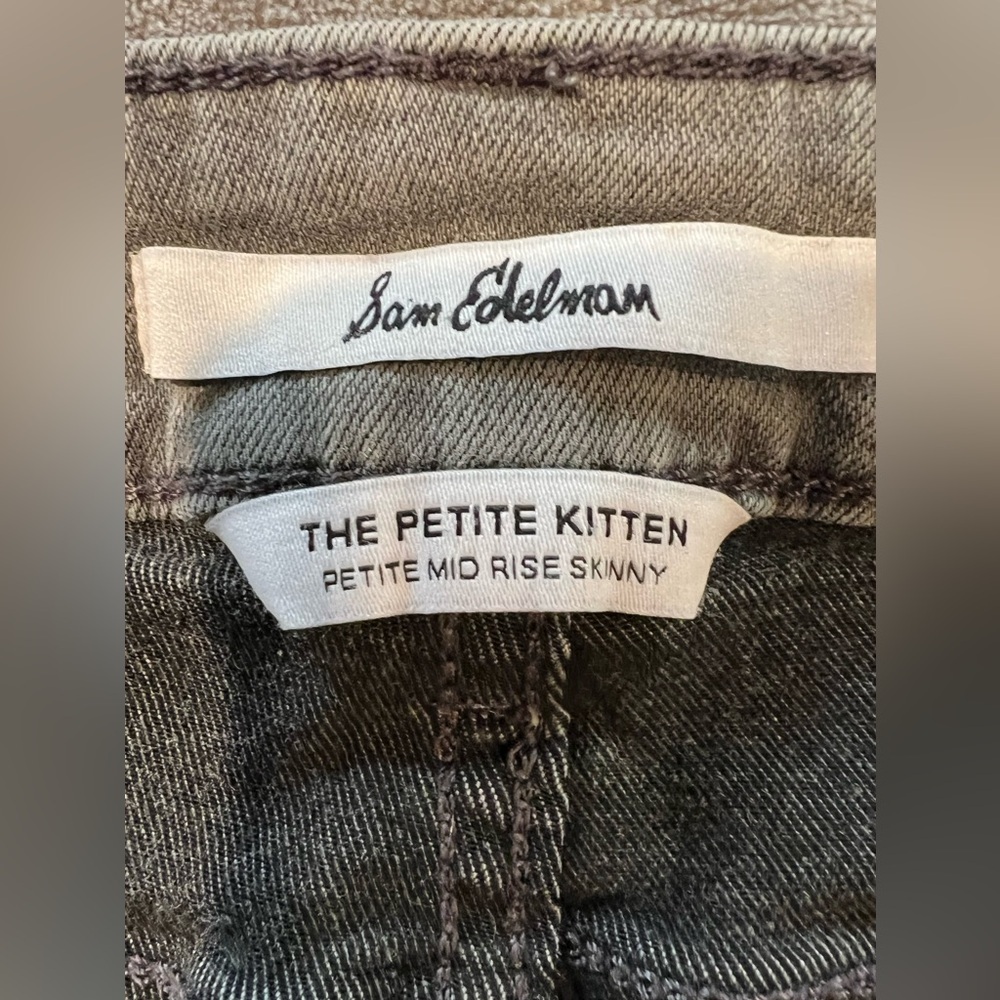 Sam Edelman The Kitten Mid Rise Skinny Ankle Jeans Gray Denim Womens Size 27 - Picture 8 of 9